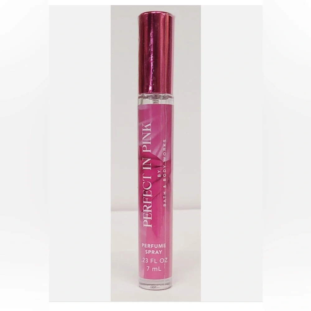 🆕🎀 BATH & BODY WORKS “PERFECT IN PINK” MINI PERFUME SPRAY. NEW FACTORY SEALED! - Picture 4 of 4